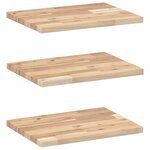 vidaXL Étagères flottantes 3 Pièces 40x30x2 cm acacia massif non traité