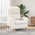 vidaXL fauteuil Crème 76 x 94 x 102 cm tissu