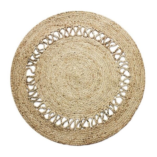 Tapis DECO Jute diam 120 cm - Vague Dentelle