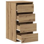 vidaXL Commode d'angle chêne artisanal 40x41x76 cm bois d'ingénierie
