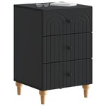 vidaXL Cabinet de chevet Noir 43 x 41 x 66 5 cm Bois d'ingénierie
