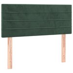 vidaXL Sommier à lattes de lit et matelas Vert foncé 80x200 cm Velours