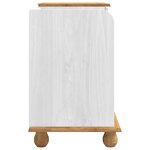 vidaXL Banc de rangement d'entrée ASKIM Blanc 100x39x62 cm Bois massif Pin