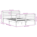 vidaXL Cadre de lit avec tête de lit sans matelas blanc 120x200 cm