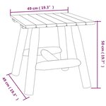 vidaXL Table d'appoint 49x49x50 cm bois massif d'épicéa