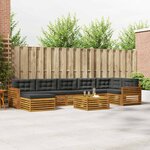 vidaXL Ensemble de canapés d'extérieur 8 pc Naturel et Anthracite