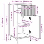 vidaXL Cabinet de salle de bain Bois ancien 39.5 x 36 x 88 cm