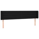 vidaXL Tête de lit avec oreilles Noir 203x16x78/88 cm Tissu