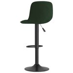 vidaXL Tabourets de bar lot de 2 vert foncé velours