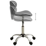 Chaise fauteuil siège de bureau informatique étude similicuir gris 02_0024025