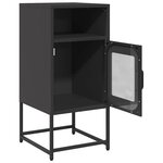 vidaXL Table de chevet noir 36x39x78 cm acier laminé à froid