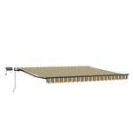 Store Manuel Rétractable vidaXL Avec LED Vert et Jaune 450x300 cm
