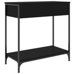 vidaXL Table console noir 75x34 5x75 cm bois d'ingénierie