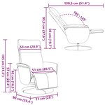 vidaXL Fauteuil inclinable avec repose-pieds blanc similicuir