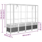 vidaXL Jardinière surélevée avec housse aspect rotin 160x40x138 cm
