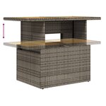 vidaXL Salon de jardin avec coussins 5 Pièces gris résine tressée acacia