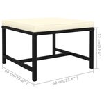 Salon de jardin meuble d'extérieur ensemble de mobilier 6 pièces avec coussins résine tressée noir 02_0016908