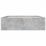 vidaXL Cadre de lit sans matelas gris béton 160x200 cm