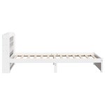 vidaXL Cadre de lit avec tête de lit sans matelas blanc 75x190 cm