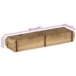 vidaXL Plateau 4 Pièces Marron 57 x 15 x 9 cm Bois Recyclé Solide