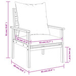 vidaXL Fauteuil de jardin lot de 2 avec coussin bois massif d'acacia