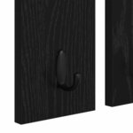 vidaXL Porte-manteau mural avec étagère Chêne noir 85 x 10 x 45 cm