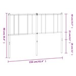 vidaXL Tête de lit de remplacement métal noir 150 cm