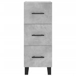 vidaXL Buffet haut Gris béton 34 5x34x180 cm Bois d'ingénierie