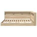 vidaXL Lit Étagère Chêne Sonoma 160x200 cm Bois d'ingénierie