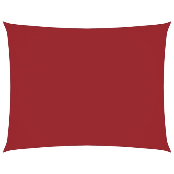 vidaXL Voile de parasol tissu oxford rectangulaire 6x8 m rouge
