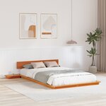 vidaXL Cadre de lit Marron 120 x 200 cm bois