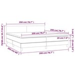 vidaXL Sommier à lattes de lit avec matelas Taupe 200x200 cm Tissu
