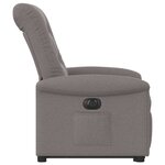 vidaXL Fauteuil inclinable électrique taupe tissu
