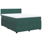 vidaXL Sommier à lattes de lit et matelas Vert foncé 160x200cm Velours