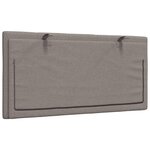 vidaXL Coussin de tête de lit Hanko taupe 100 cm tissu