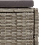 vidaXL Bancs de spa avec coussins lot de 2 gris résine tressée