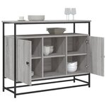 vidaXL Buffet sonoma gris 100x35x80 cm bois d'ingénierie