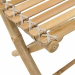 vidaXL Chaise de jardin 4 pc Naturel Bambou