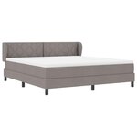 vidaXL Lit boxspring avec matelas Taupe 180 x 200 cm tissu