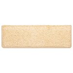 vidaXL Tapis d'escalier 10 pièces 65 x 21 x 4 cm Crème Bord rectangulaire