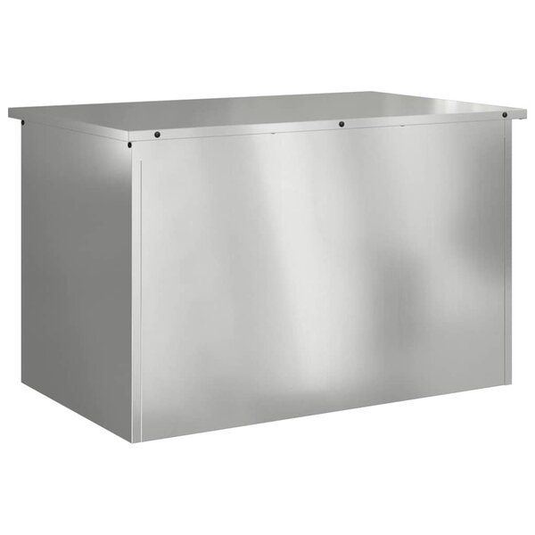 vidaXL Boîte de Rangement Extérieure Argent 80 x 50.5 x 50 cm