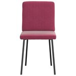 vidaXL Chaises à manger lot de 2 Rouge bordeaux Velours