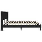 vidaXL Cadre de lit avec bandes LED Noir 180 x 200 cm Simili cuir