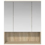 vidaXL Armoire Miroir de Salle de Bain Chêne Sonoma 60 x 14.5 x 70 cm