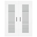 vidaXL Buffet haut Blanc 69 5x34x180 cm Bois d'ingénierie