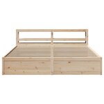 vidaXL Cadre de lit avec tête de lit 200x200 cm Bois de pin massif