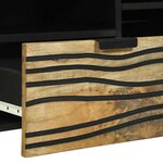 vidaXL Meuble TV Marron 100 x 33 x 46 cm bois de manguier massif