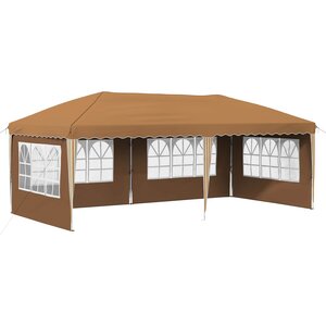 vidaXL Tente de fête pop-up 575 x 289 x 245 cm Beige
