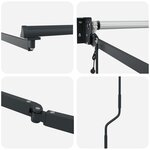 vidaXL Auvent Rétractable Jaune et Orange 400 × 350 cm Tissu et Métal