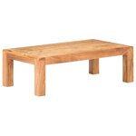 vidaXL Table basse 110x60x35 cm Bois d'acacia massif et finition miel